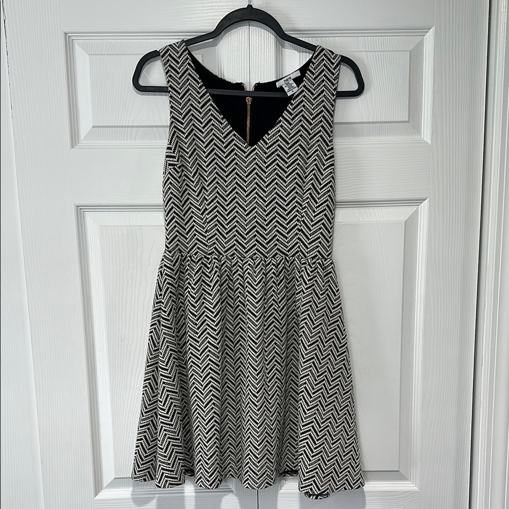 Black and White Chevron Dress